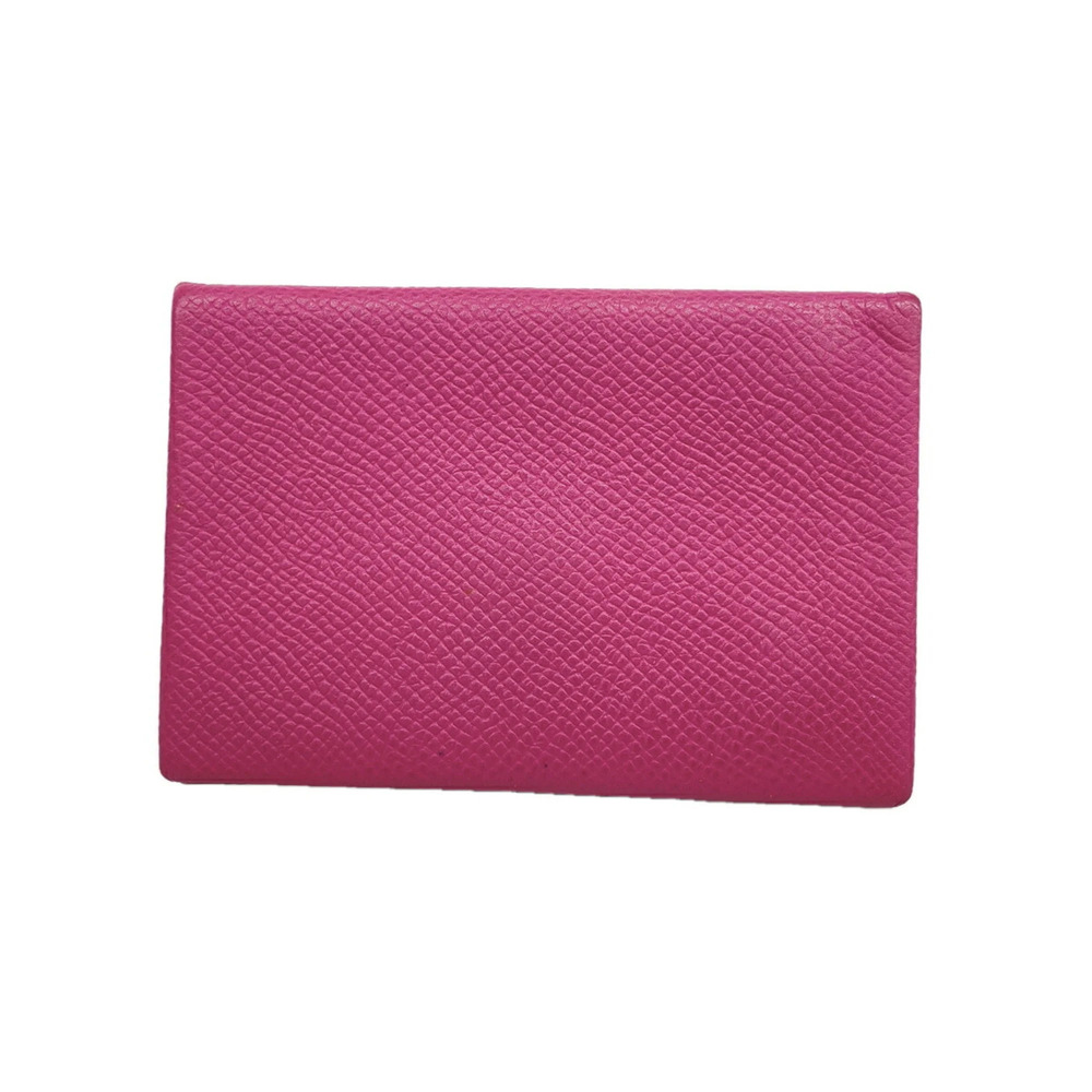 Hermes Calvi business card holder/card case, Veau Epsom leather, rose purple,...